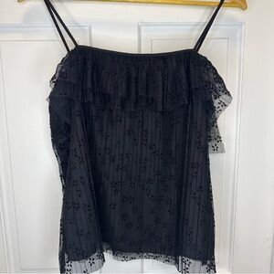 J. Crew Black Floral Lace Camisole‎